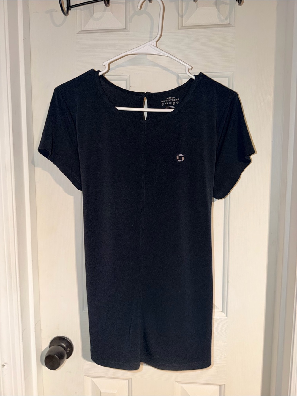 Lands' End Black Short-Sleeve Crewneck Tee